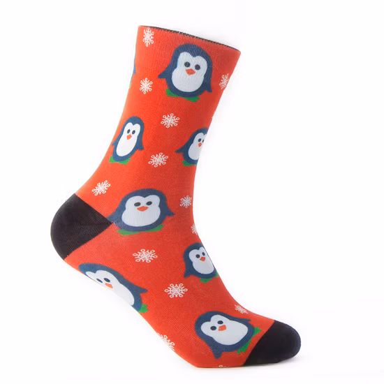 Рождественский фестиваль унисекс индивидуальные носки с цифровым принтом красные